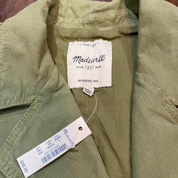 NWT Madewell Olive Green Modern Safari Military Vest Size Small - Picture 6 of 10